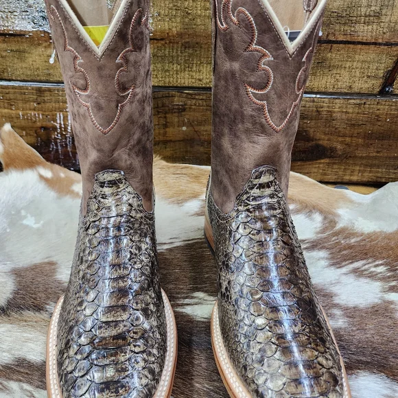 Brown Snakeskin Western Boots